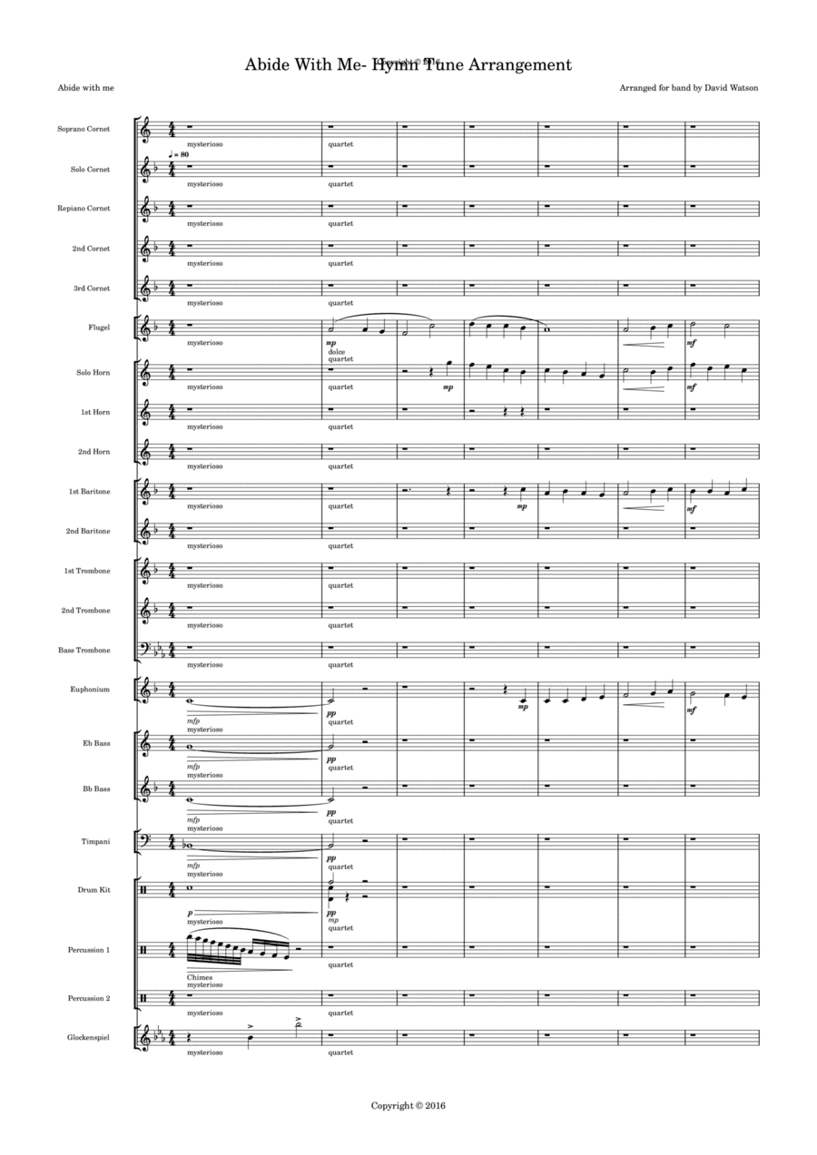 Abide With Me- Arrangement for Brass Band (arr. David Watson)