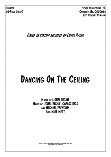 Dancing On The Ceiling (arr. Mike West)