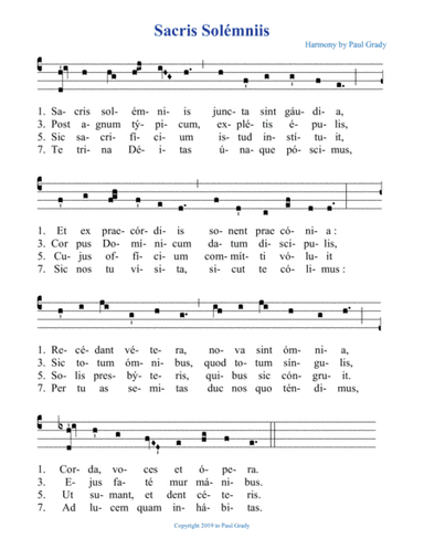 Sacris Solemniis (Chant / SSAATTBB)