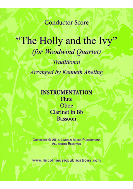 The Holly and the Ivy (for Woodwind Quartet) (arr. Kenneth Abeling)