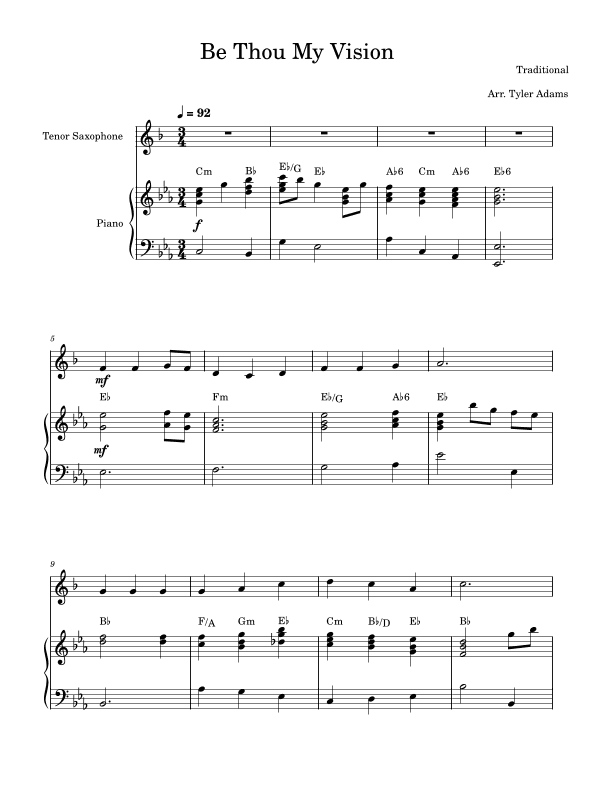 Be Thou My Vision (arr. Tyler Adams)
