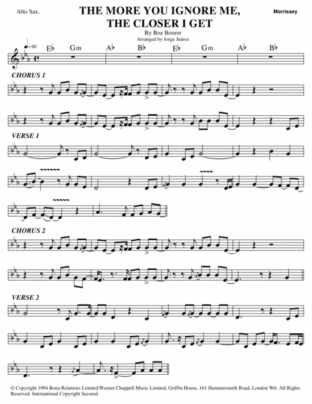 The More You Ignore Me, The Closer I Get (arr. Jorge Juárez)