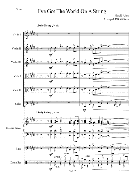 I've Got The World On A String (arr. DB Williams)