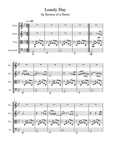 Lonely Day (arr. Anya Alston)
