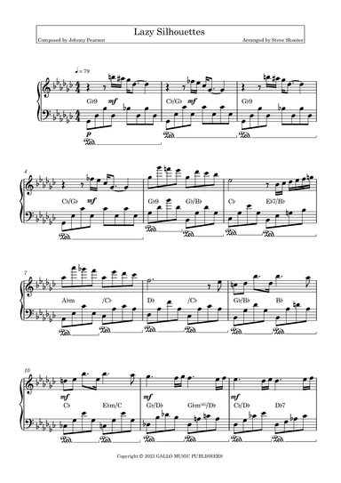 Lazy Silhouettes (arr. Steve Shooter "After Johnny Pearson")