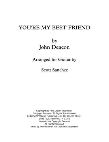 You're My Best Friend (arr. Scott Sanchez)