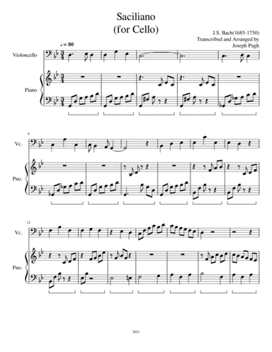 Saciliano (Cello) (arr. Joseph Pugh)