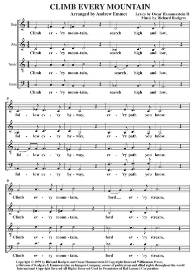 Climb Ev'ry Mountain (arr. Andrew Emmet)