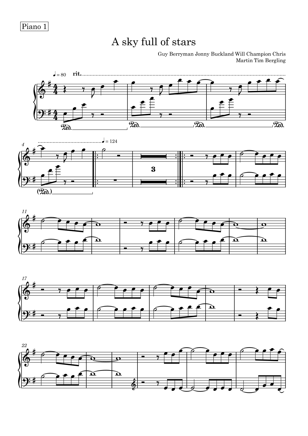 A Sky Full Of Stars (arr. Harvus Sylvain)