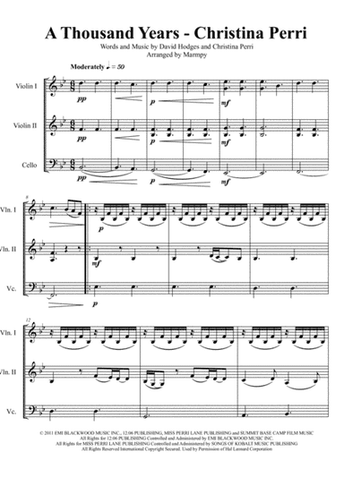 A Thousand Years (arr. Marmpy)