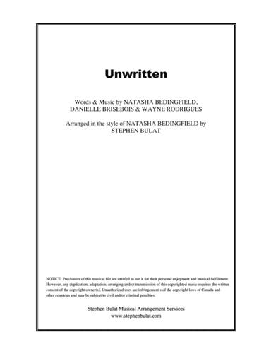 Unwritten (arr. Stephen Bulat)
