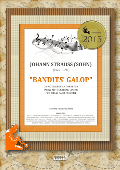 Bandits' Galop on Motives of an Operetta 'Prinz Methusalem', Op.378, for brass band concert (arr. Igor Zugrov, for concert band)