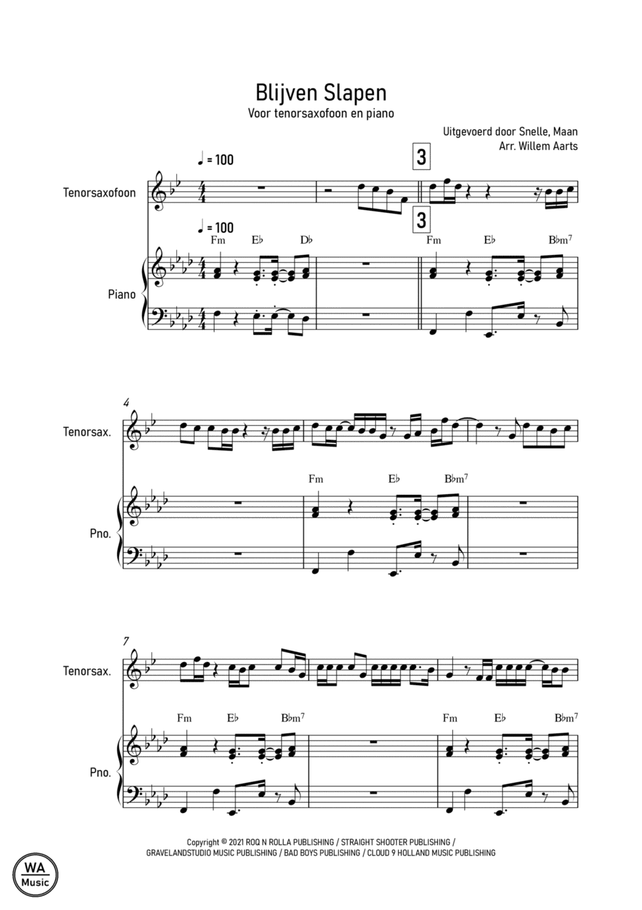 Snelle Maan (arr. Willem Aarts)