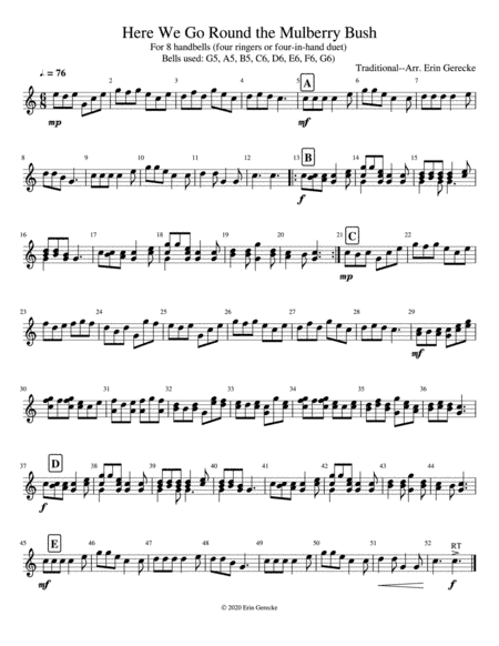 Here We Go Round the Mulberry Bush (arr. Erin Gerecke)