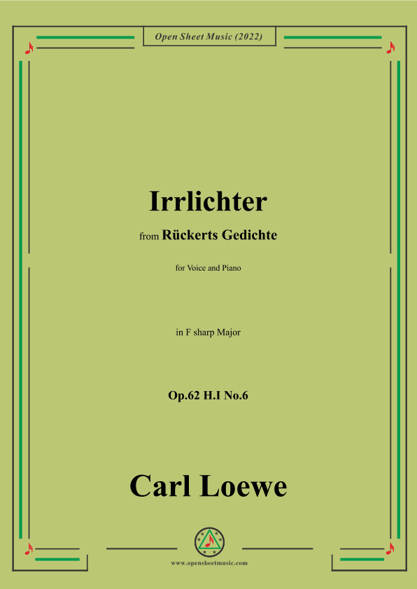 Loewe-Irrlichter,in F sharp Major,Op.62 H.I No.6 (arr. OSM Press)
