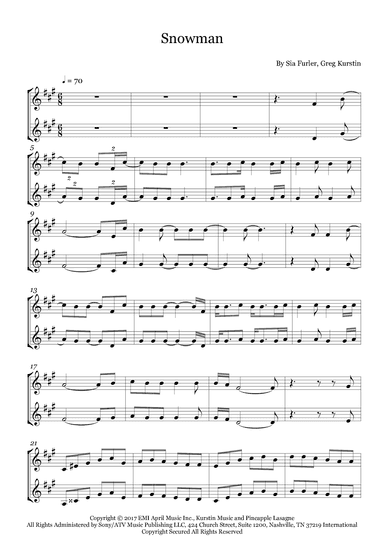 Snowman (arr. Fernanda Moura)