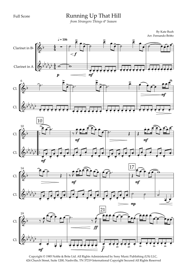 Running Up That Hill (arr. Fernando Britto)