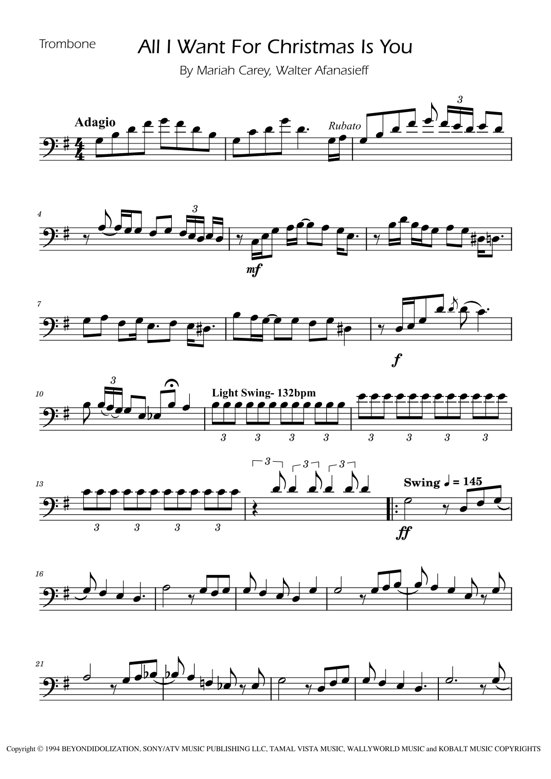 All I Want For Christmas Is You (arr. Ygor Nunes)