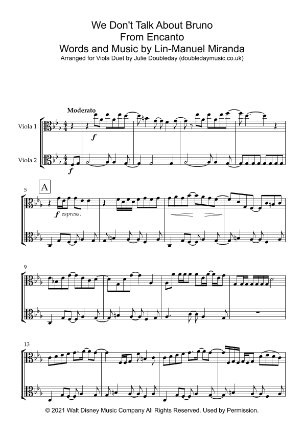 We Don't Talk About Bruno (arr. Julie Doubleday)