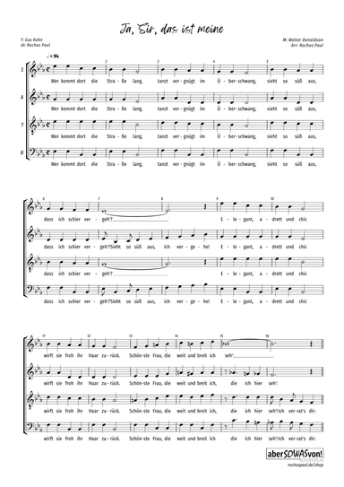 Yes, Sir, That's My Baby (deutsch) (arr. Rochus Paul)
