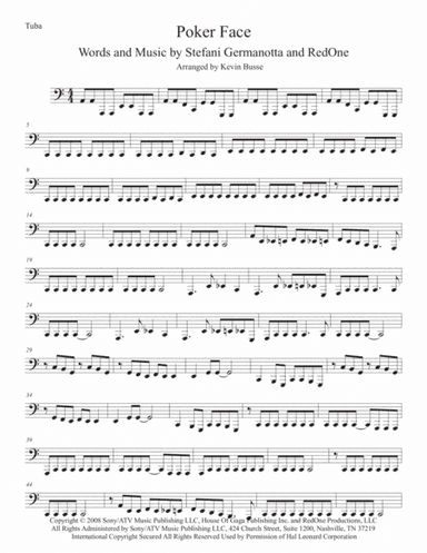 Poker Face (arr. Kevin Busse)