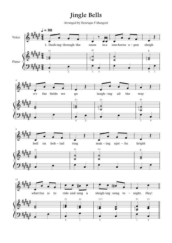 Jingle Bells (arr. Henrique F Mangoni)