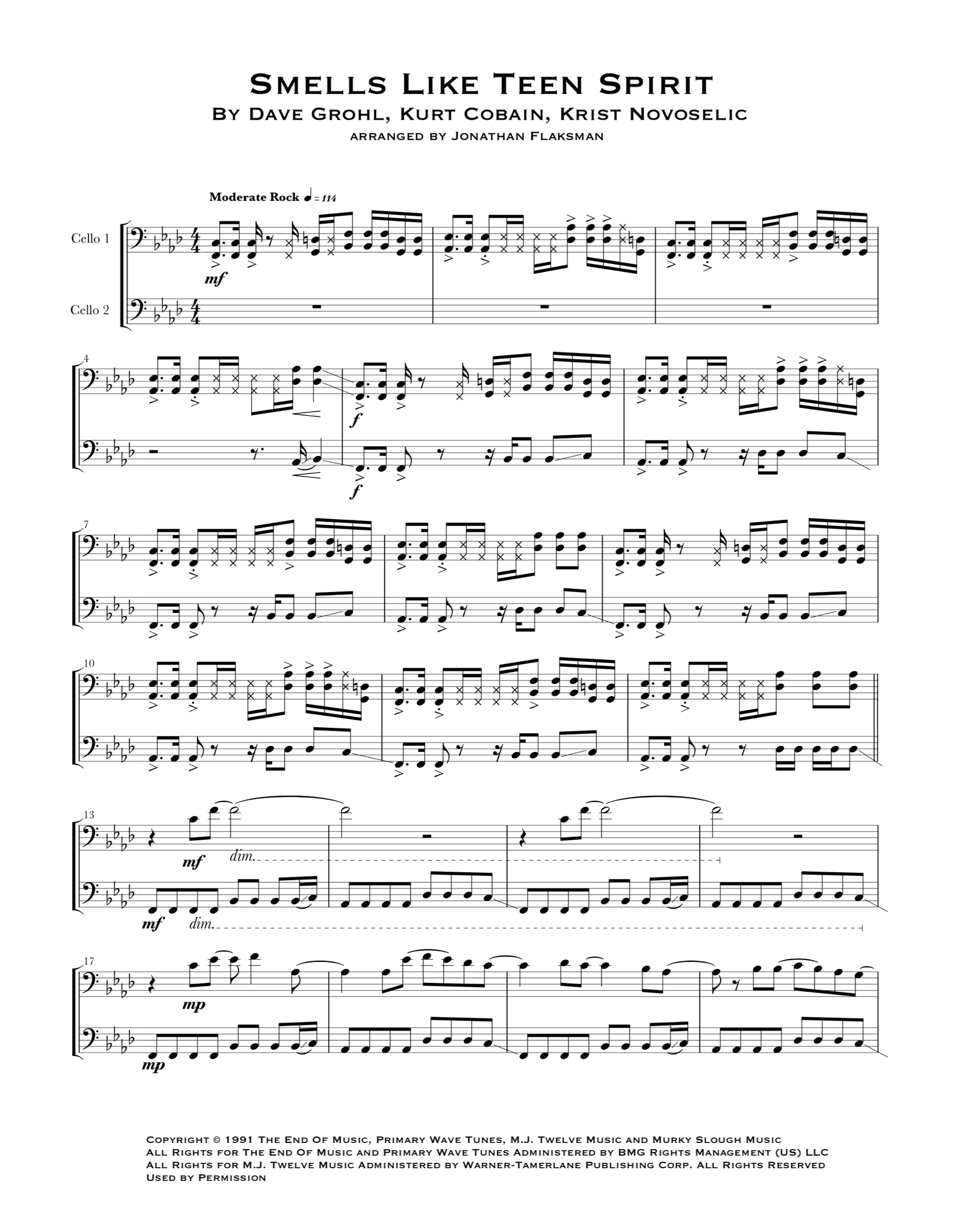 Smells Like Teen Spirit (arr. Jonathan Flaksman)