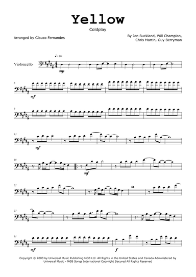 Yellow (arr. Glauco Fernandes)