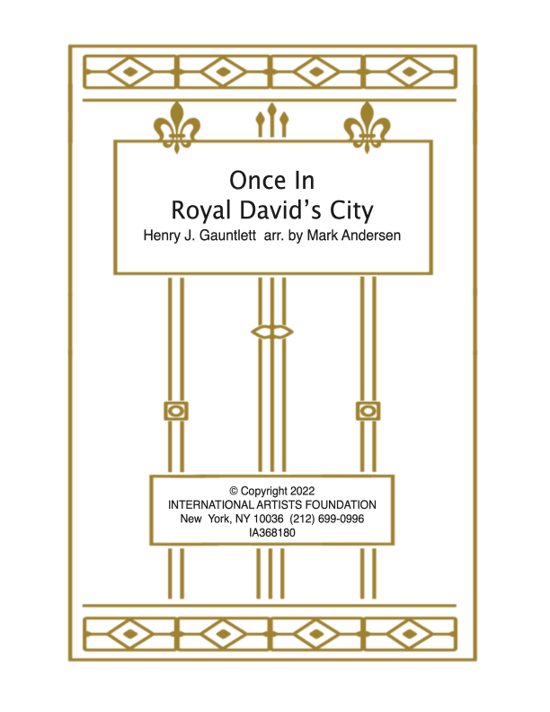 Once in Royal David's City for organ arr. by Mark Andersen (arr. Mark Andersen)