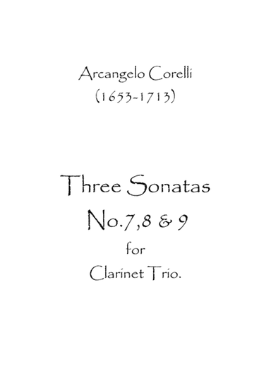 Three Sonatas No.7,8 & 9 (arr. Spence Bundy)