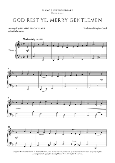 God Rest Ye Merry Gentlemen (arr. Danilo "Daca" Alves)