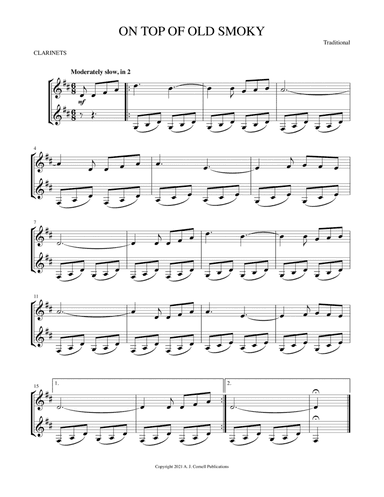 On Top of Old Smoky (arr. Mark Phillips)