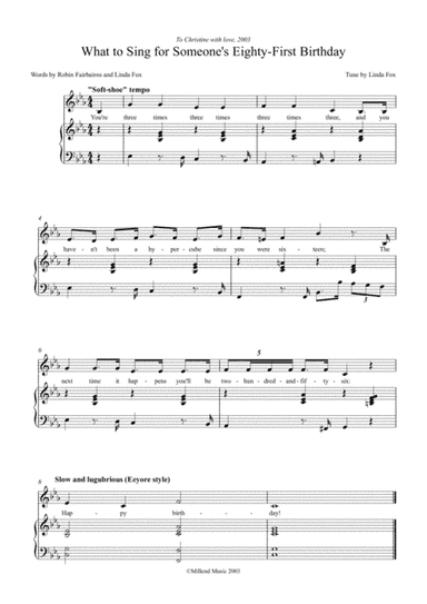 What to Sing for Someone's Eighty-first Birthday