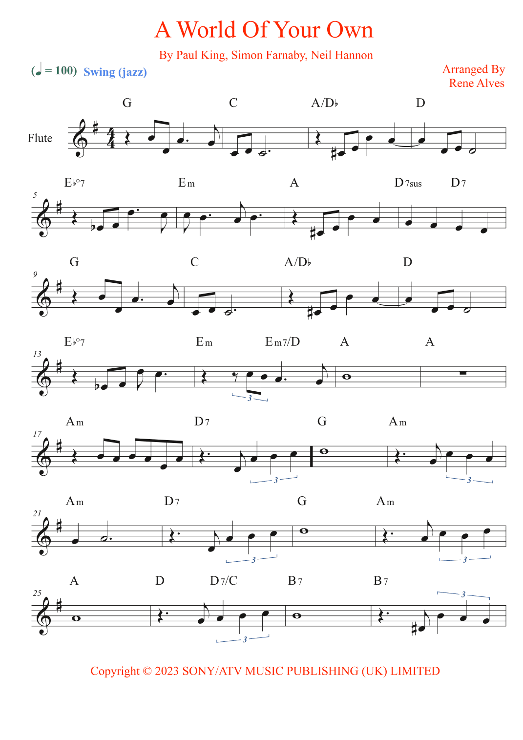 A World Of Your Own (arr. Rene Alves)