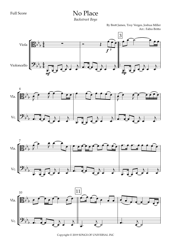 No Place (arr. Fabio Britto)