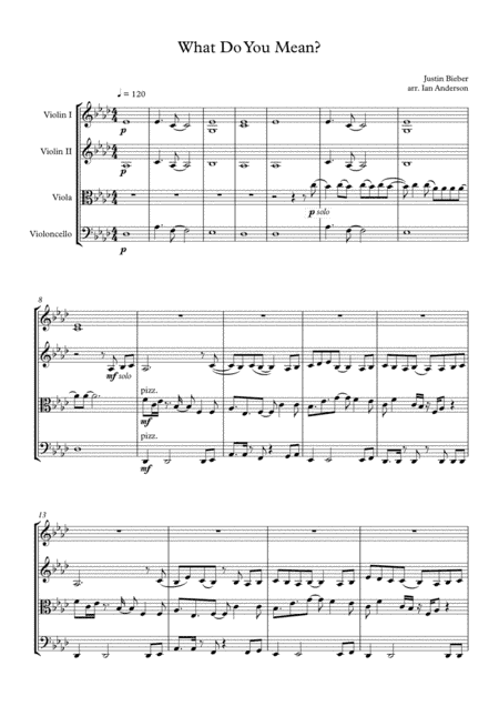 What Do You Mean? (arr. Ian Anderson)