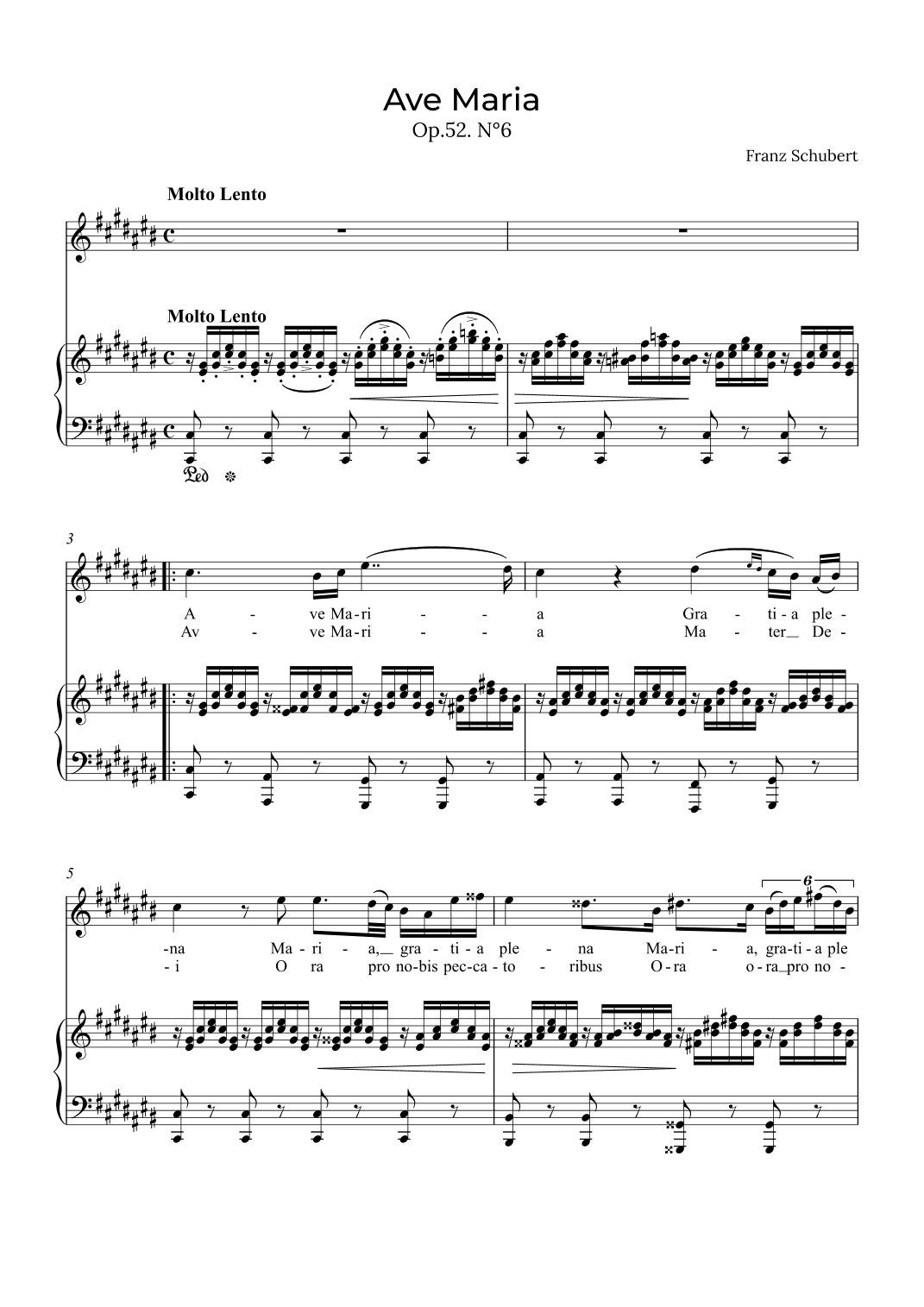 Ave Maria Schubert - Soprano in C# (arr. Alex Nunes Rodrigues)