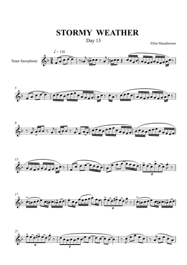Stormy Weather for Solo Tenor Saxophone