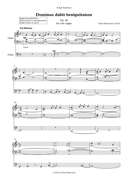 Dominus dabit benignitatem Op. 48 (2018)