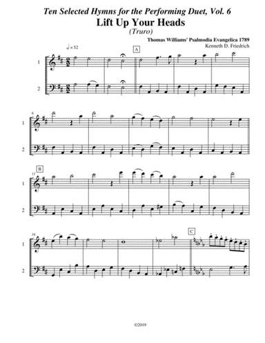 Ten Selected Hymns for the Performing Duet, Vol. 6 - flute and bassoon (arr. Kenneth D. Friedrich)