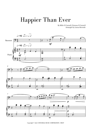 Happier Than Ever (arr. Lucas Rezende)