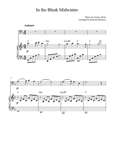 In the Bleak Midwinter (arr. Kaiserin Rebecca)