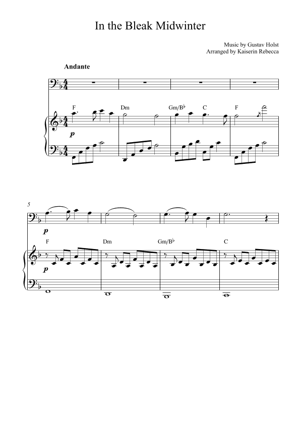In the Bleak Midwinter (arr. Kaiserin Rebecca)