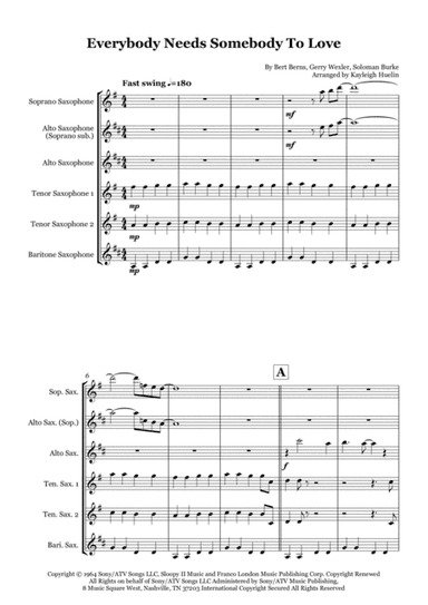 Everybody Needs Somebody To Love (arr. Kayleigh Huelin)
