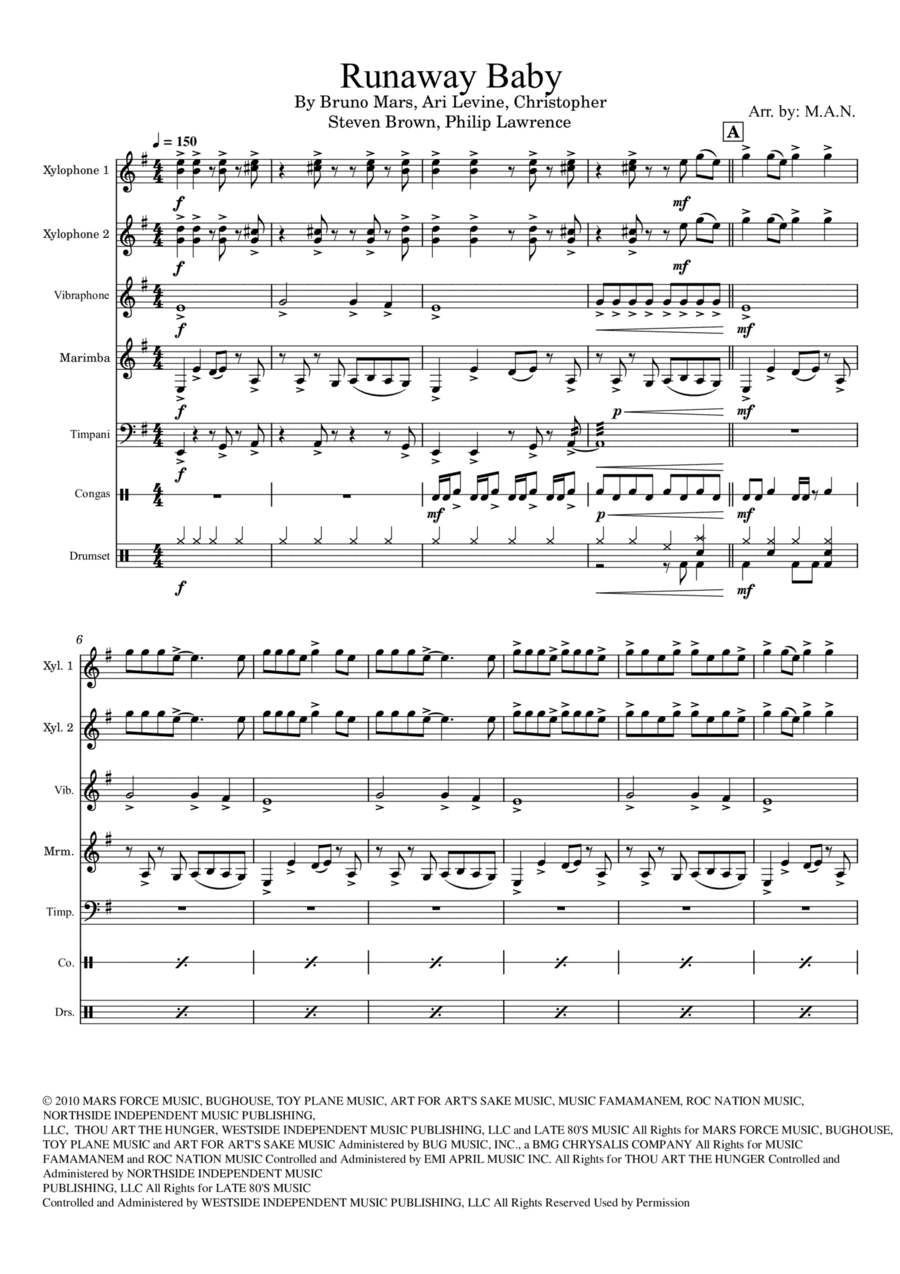 Runaway Baby (arr. Azrai Norzuki (M.A.N.))