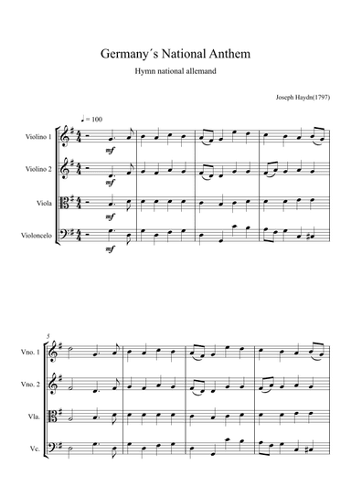 Germany's National Anthem (arr. H. Bento)