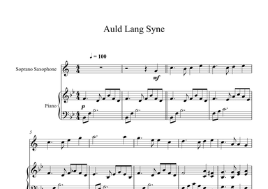 Auld Lang Syne (Soprano Sax + Piano) (arr. Digital Book Music)