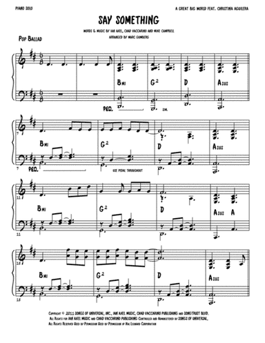 Say Something (arr. Marc Gumberg)