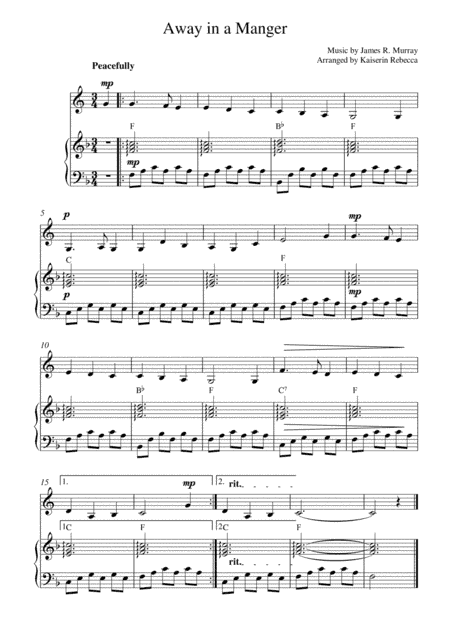 Away in a Manger (arr. Kaiserin Rebecca)