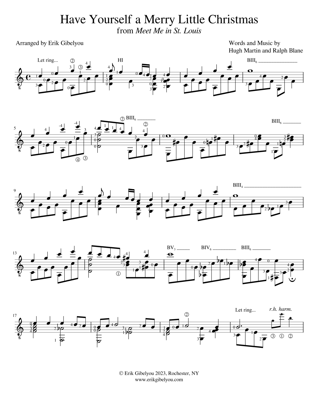 Have Yourself A Merry Little Christmas (arr. Erik Gibelyou)